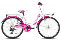 Bicicletta Torpado Bimba T611 Kelly Fuxia 24" 6V 2022